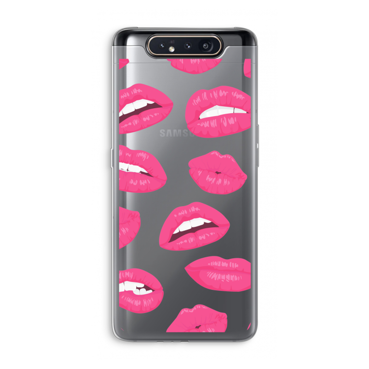 CaseCompany Bite my lip: Samsung Galaxy A80 Transparant Hoesje