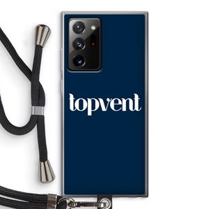 CaseCompany Topvent Navy: Samsung Galaxy Note 20 Ultra / Note 20 Ultra 5G Transparant Hoesje met koord