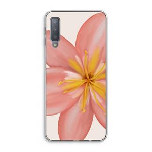 CaseCompany Pink Ellila Flower: Samsung Galaxy A7 (2018) Transparant Hoesje