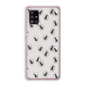 CaseCompany Miauw: Samsung Galaxy A51 5G Transparant Hoesje