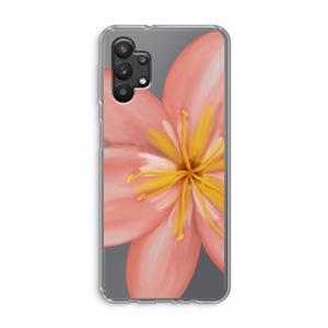 CaseCompany Pink Ellila Flower: Samsung Galaxy A32 5G Transparant Hoesje