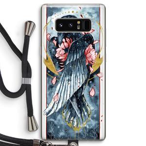 CaseCompany Golden Raven: Samsung Galaxy Note 8 Transparant Hoesje met koord