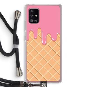 CaseCompany Ice cream: Samsung Galaxy A51 5G Transparant Hoesje met koord