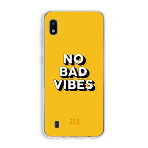 CaseCompany No Bad Vibes: Samsung Galaxy A10 Transparant Hoesje