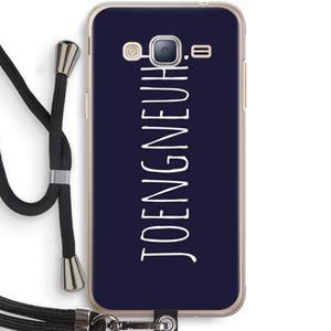 CaseCompany Joengneuh!: Samsung Galaxy J3 (2016) Transparant Hoesje met koord