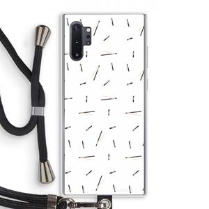 CaseCompany Hipster stripes: Samsung Galaxy Note 10 Plus Transparant Hoesje met koord