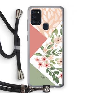 CaseCompany Sweet heaven geometrics: Samsung Galaxy A21s Transparant Hoesje met koord