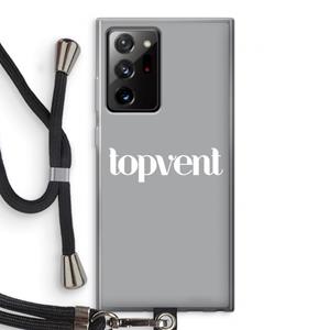 CaseCompany Topvent Grijs Wit: Samsung Galaxy Note 20 Ultra / Note 20 Ultra 5G Transparant Hoesje met koord