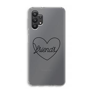 CaseCompany Friends heart black: Samsung Galaxy A32 5G Transparant Hoesje