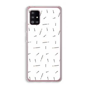 CaseCompany Hipster stripes: Samsung Galaxy A51 5G Transparant Hoesje
