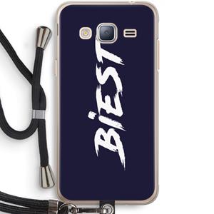CaseCompany Biest: Samsung Galaxy J3 (2016) Transparant Hoesje met koord