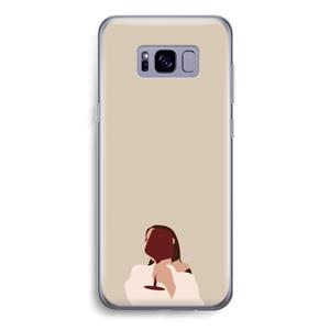 CaseCompany I drink wine: Samsung Galaxy S8 Transparant Hoesje