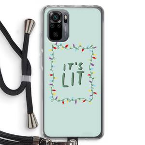 CaseCompany It's Lit: Xiaomi Redmi Note 10 Pro Transparant Hoesje met koord
