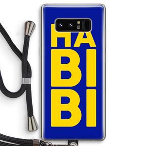 CaseCompany Habibi Blue: Samsung Galaxy Note 8 Transparant Hoesje met koord