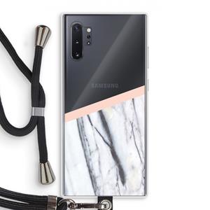 CaseCompany A touch of peach: Samsung Galaxy Note 10 Plus Transparant Hoesje met koord