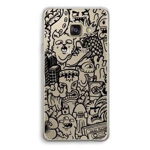 CaseCompany Vexx Black Mixtape: Samsung Galaxy A3 (2016) Transparant Hoesje