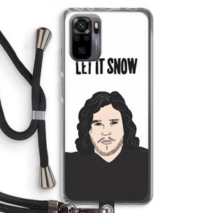 CaseCompany Let It Snow: Xiaomi Redmi Note 10 Pro Transparant Hoesje met koord