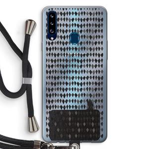 CaseCompany Crazy shapes: Samsung Galaxy A20s Transparant Hoesje met koord