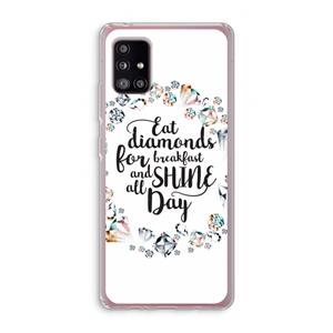 CaseCompany Diamonds: Samsung Galaxy A51 5G Transparant Hoesje
