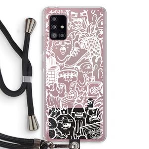 CaseCompany Vexx Mixtape #2: Samsung Galaxy A51 5G Transparant Hoesje met koord