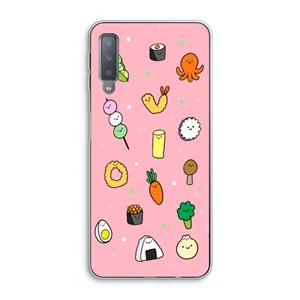 CaseCompany Happy bento friends: Samsung Galaxy A7 (2018) Transparant Hoesje