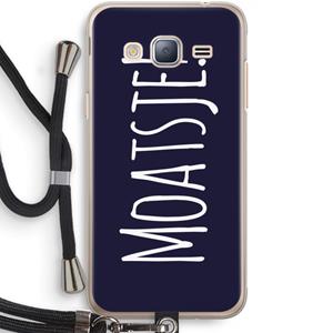 CaseCompany Moatsje!: Samsung Galaxy J3 (2016) Transparant Hoesje met koord