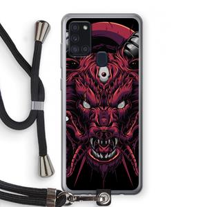 CaseCompany Hell Hound and Serpents: Samsung Galaxy A21s Transparant Hoesje met koord