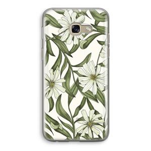 CaseCompany Wit bloemenpatroon: Samsung Galaxy A5 (2017) Transparant Hoesje