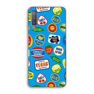 CaseCompany Fruitsticker: Samsung Galaxy A7 (2018) Transparant Hoesje