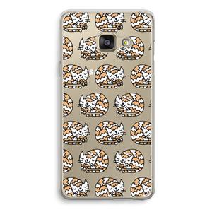 CaseCompany Slapende poes: Samsung Galaxy A3 (2016) Transparant Hoesje