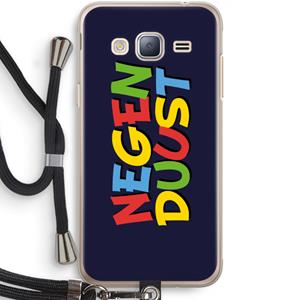 CaseCompany 90's One: Samsung Galaxy J3 (2016) Transparant Hoesje met koord