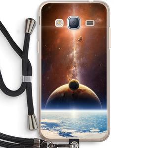 CaseCompany Omicron 2019: Samsung Galaxy J3 (2016) Transparant Hoesje met koord
