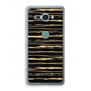CaseCompany Gouden strepen: Sony Xperia XZ2 Compact Transparant Hoesje