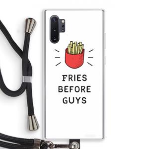 CaseCompany Fries before guys: Samsung Galaxy Note 10 Plus Transparant Hoesje met koord