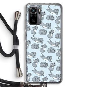 CaseCompany Poezen: Xiaomi Redmi Note 10 Pro Transparant Hoesje met koord