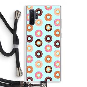 CaseCompany Donuts: Samsung Galaxy Note 10 Plus Transparant Hoesje met koord