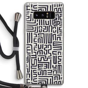 CaseCompany Moroccan Print: Samsung Galaxy Note 8 Transparant Hoesje met koord