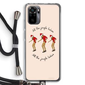 CaseCompany Jingle Ladies: Xiaomi Redmi Note 10 Pro Transparant Hoesje met koord