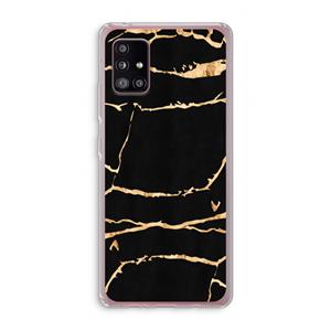 CaseCompany Gouden marmer: Samsung Galaxy A51 5G Transparant Hoesje