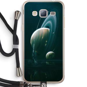 CaseCompany Mercurius: Samsung Galaxy J3 (2016) Transparant Hoesje met koord