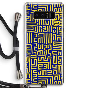 CaseCompany Majorelle Blue Print: Samsung Galaxy Note 8 Transparant Hoesje met koord