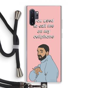CaseCompany Hotline bling: Samsung Galaxy Note 10 Plus Transparant Hoesje met koord