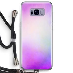 CaseCompany Clouds pastel: Samsung Galaxy S8 Plus Transparant Hoesje met koord
