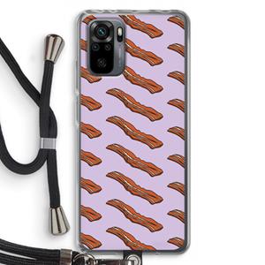 CaseCompany Bacon to my eggs #2: Xiaomi Redmi Note 10 Pro Transparant Hoesje met koord