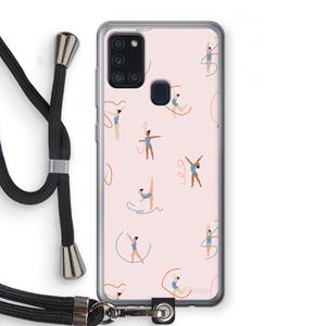 CaseCompany Dancing #3: Samsung Galaxy A21s Transparant Hoesje met koord
