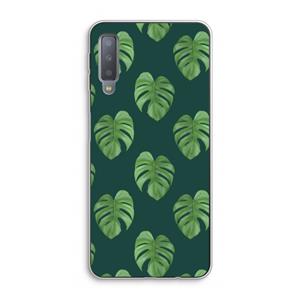 CaseCompany Monstera leaves: Samsung Galaxy A7 (2018) Transparant Hoesje