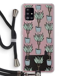 CaseCompany Boompje: Samsung Galaxy A51 5G Transparant Hoesje met koord
