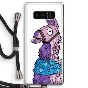 CaseCompany Lama: Samsung Galaxy Note 8 Transparant Hoesje met koord