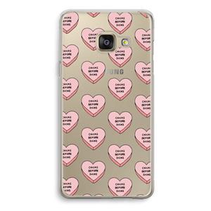 CaseCompany Chicks before dicks: Samsung Galaxy A3 (2016) Transparant Hoesje