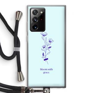 CaseCompany Bloom with grace: Samsung Galaxy Note 20 Ultra / Note 20 Ultra 5G Transparant Hoesje met koord